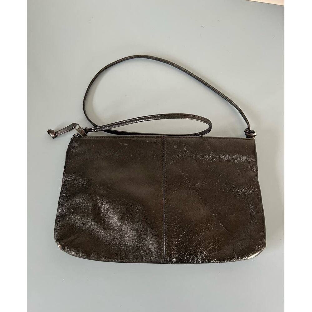 Unbranded womens purse black shoulder strap leather zipper - Picture 2 of 7